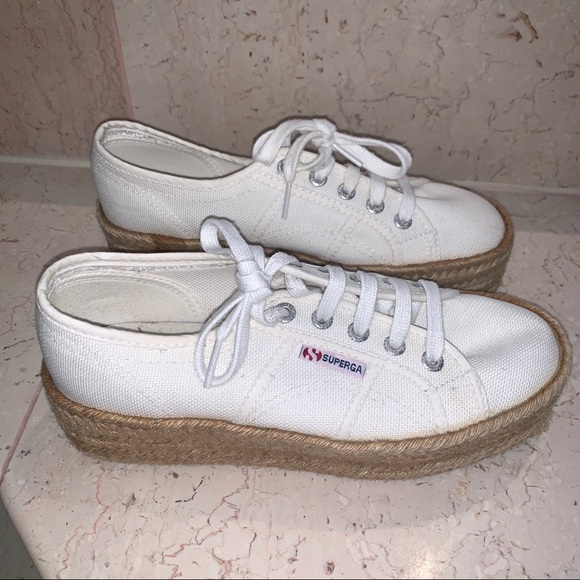 Superga COTROPEW White Platform Espadrille Sneaker - Picture 7 of 8
